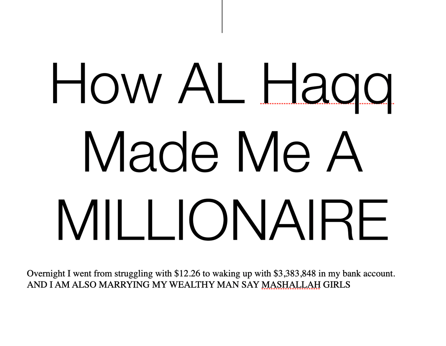 I wrote This All on a Private Jet Thank you Allah